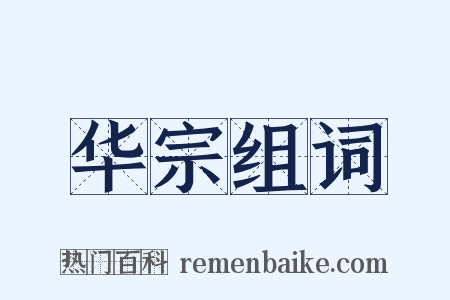 华宗组词是什么意思的图片